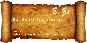Burghard Zsuzsanna névjegykártya