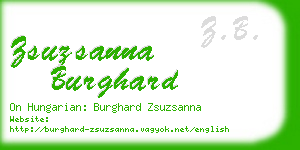 zsuzsanna burghard business card